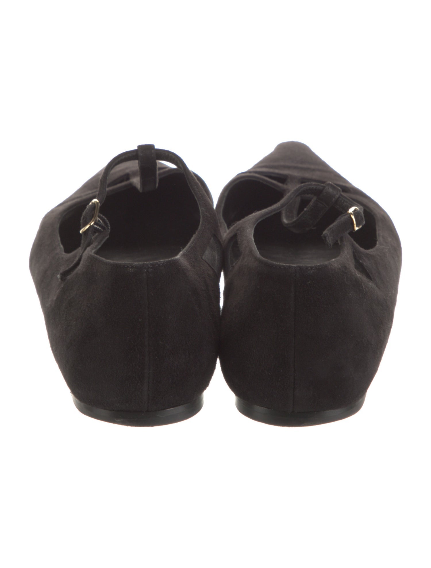 The Row Cyd Suede Mary Jane Flats